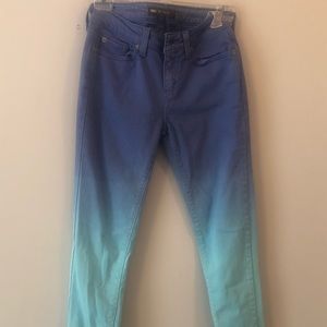 Cool blue to teal fade Levi’s